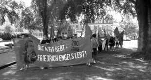 Demonstrationszug zu Friedrich Engel's 200. Jubiläum