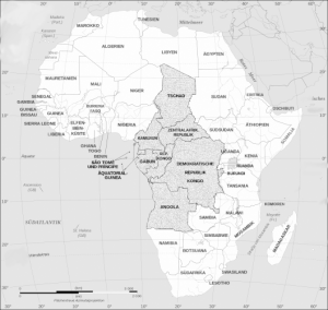 Zentralafrika Karte